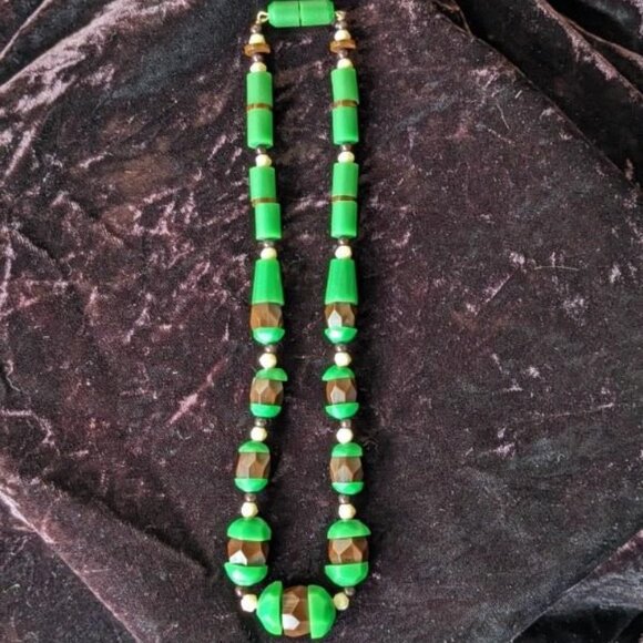 Art Deco Antique Single-Strand Graduated Glass Bead Necklace 1930s - Picture 4 of 16